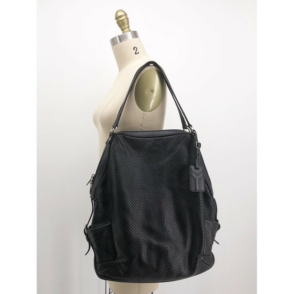 Yves Saint Laurent Handbags - YVES SAINT LAURENT Perforated Leather Zipped Bag